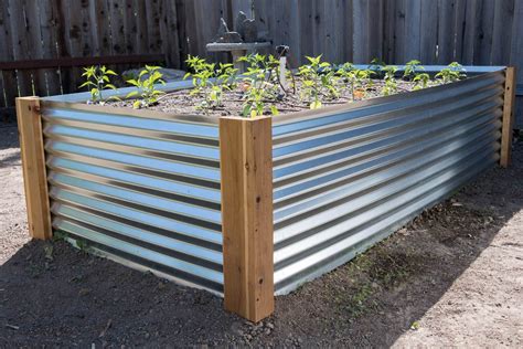 corrugated sheet metal garden beds|corrugated metal above ground planters.